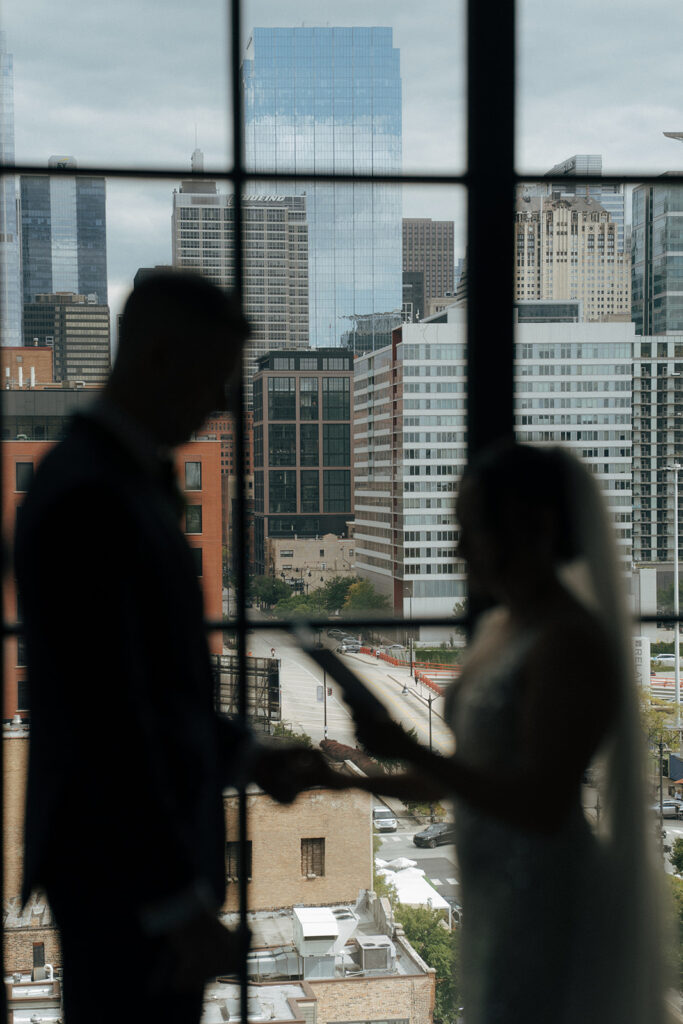 Cute couple at their private vows