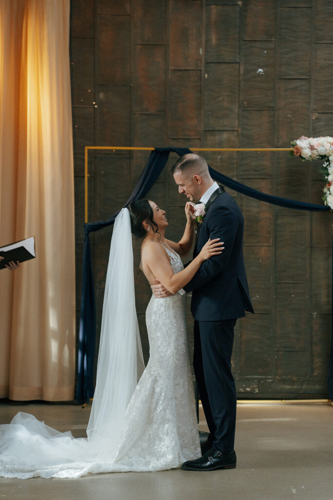 Bride and groom at their dream wedding ceremony
