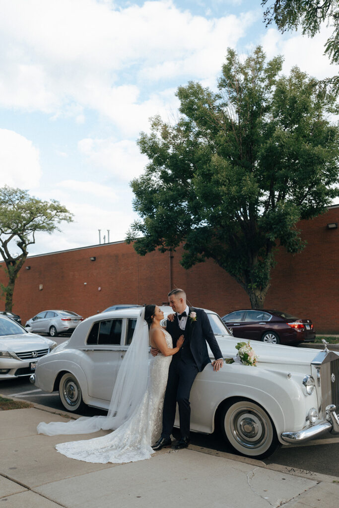A Cinematic Ovation Chicago Wedding With Film Moments & a Vintage Rolls Royce