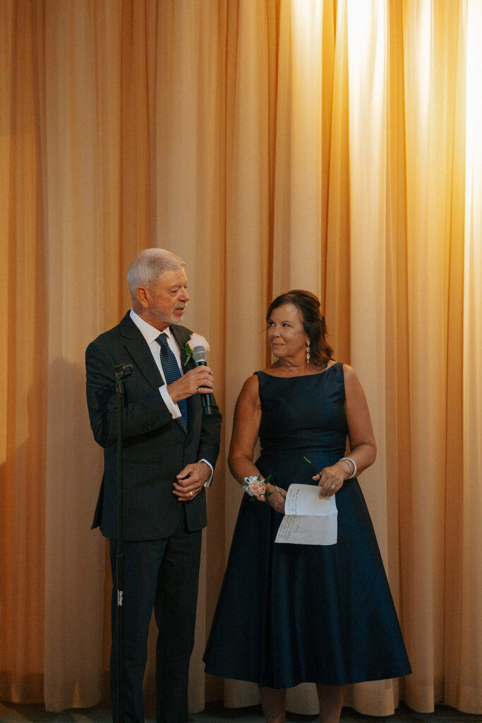 Wedding reception, speeches