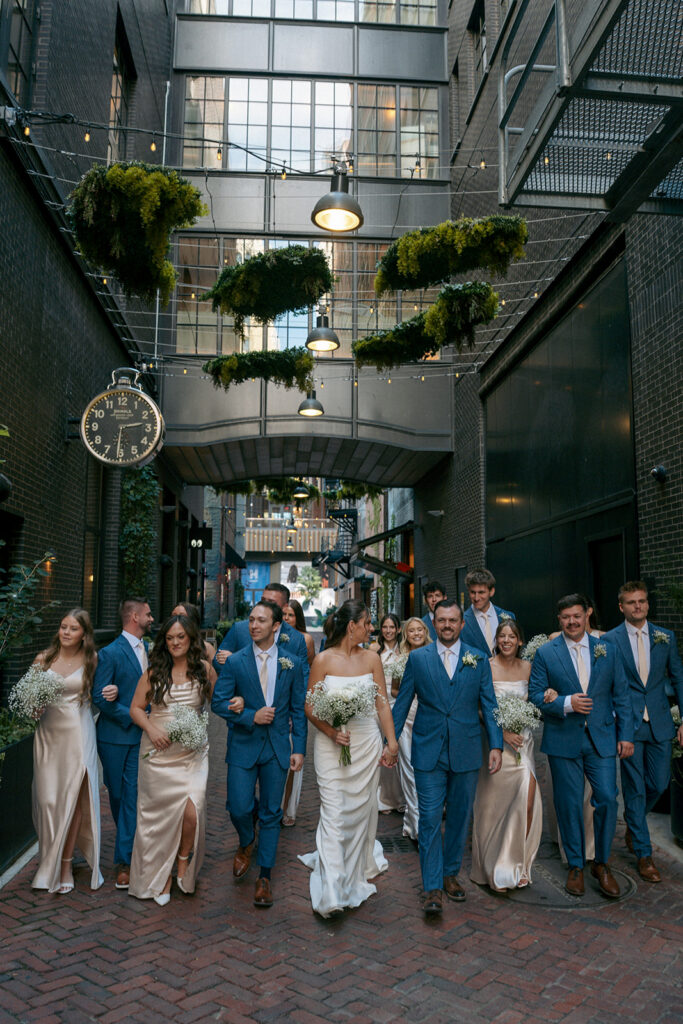 First look moment between bride and groom at Wabeek Club Detroit