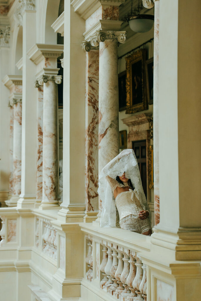 Bridal jewelry and perfume flatlay editorial wedding detail photography at Gosford House